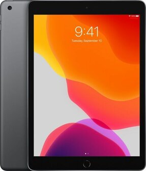 nieuwstaat Apple iPad 8 zwart 32GB 10.2&quot; WiFi (4G) + 12 maanden garantie