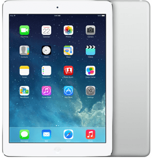 (letop: icloud lock) Apple iPad Air 9.7" 16GB (model 2013) wit zilver WiFi (4G) geen garantie